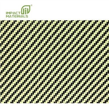 Tejido híbrido de carbono y kevlar