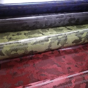 Tela de fibra de carbono de camuflaje